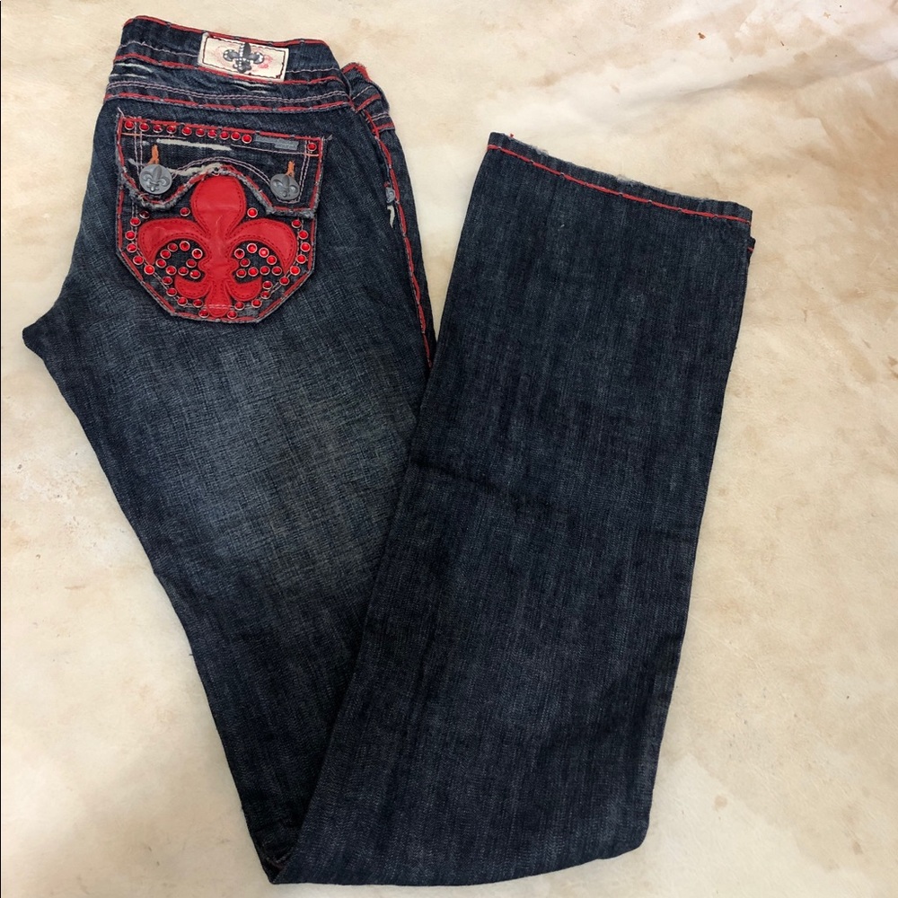 Laguna Beach Red Accent Jeans